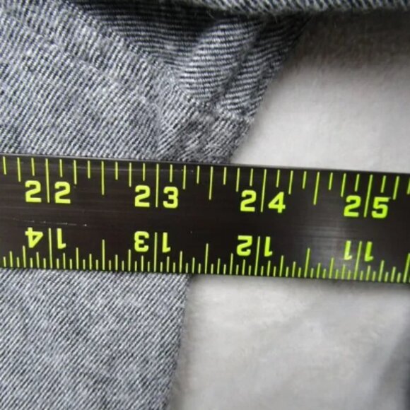 Burnside Gray Flannel Long Sleeve Button Front Shirt XL Embroidered Hops Beer - Picture 8 of 10